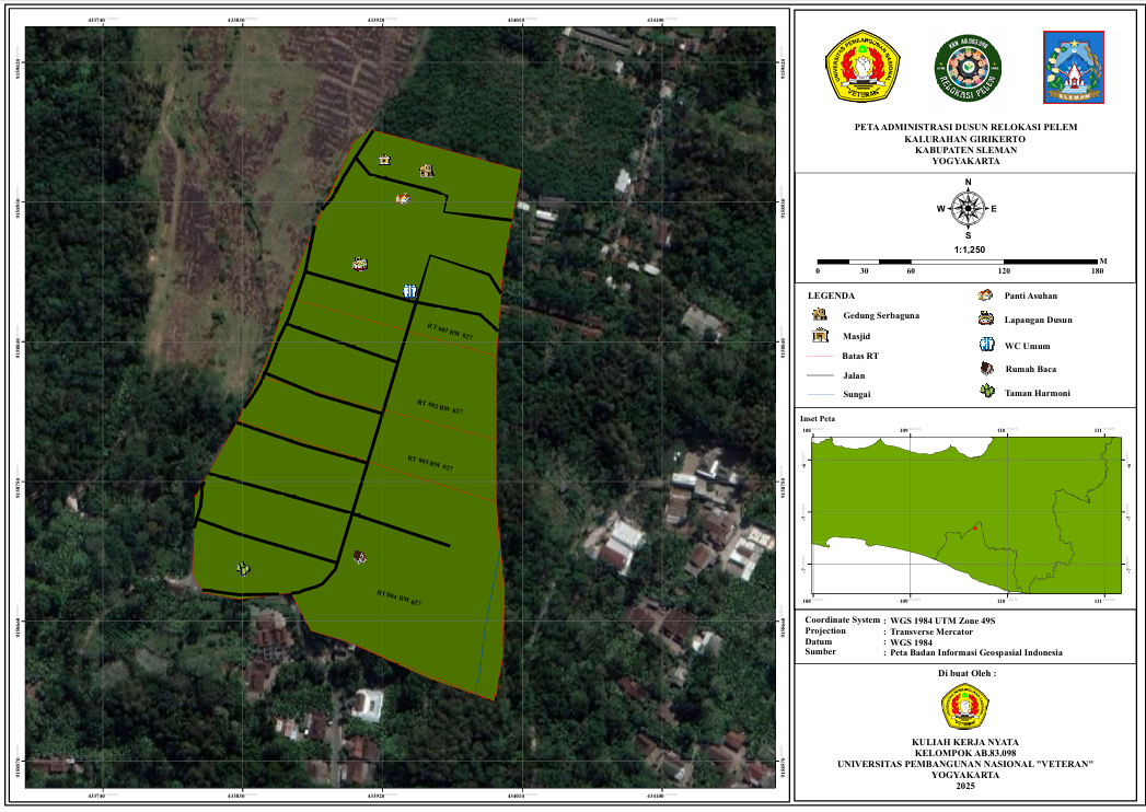 Peta wilayah Dusun Relokasi Pelem